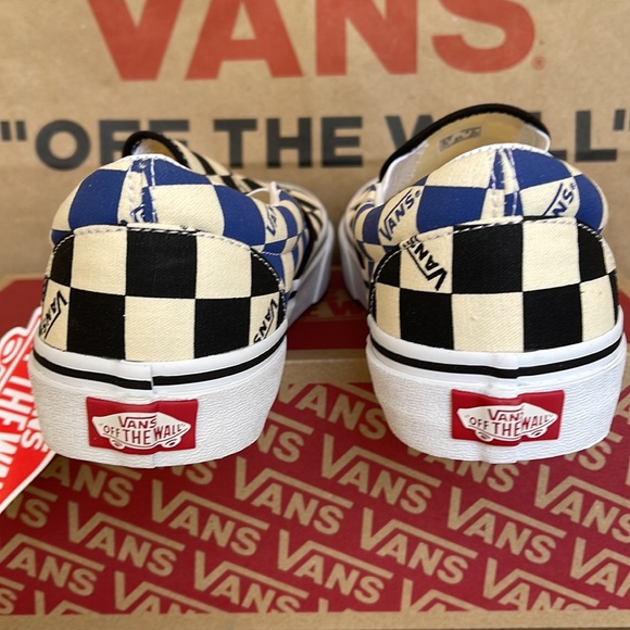 Vans Classic Slip On Big Check Black/Navy sneakers WMNS - Picture 14 of 16
